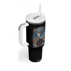 Polar Express Tumbler With Handle Retro Vintage Christmas Believe TS10 Print Your Wear