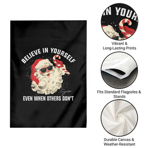 Vintage Christmas Santa Claus Face Garden Flag Retro Believe In Yourself Funny Motivational TS10 Print Your Wear