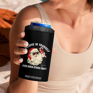 Vintage Christmas Santa Claus Face 4 in 1 Can Cooler Tumbler Retro Believe In Yourself Funny Motivational TS10 Print Your Wear