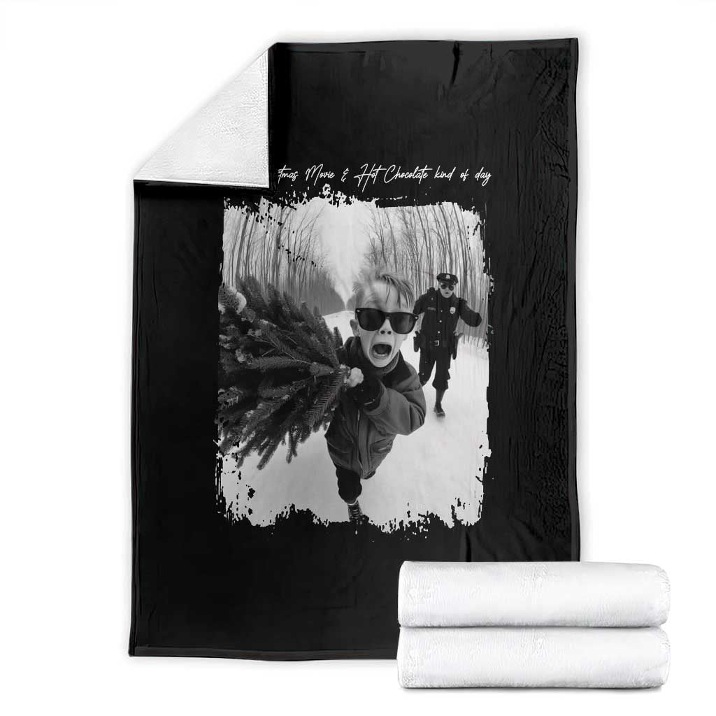 Funny Christmas Movie Throw Blanket Funny Kevin Home Xmas Meme Alone TS10 Black Print Your Wear