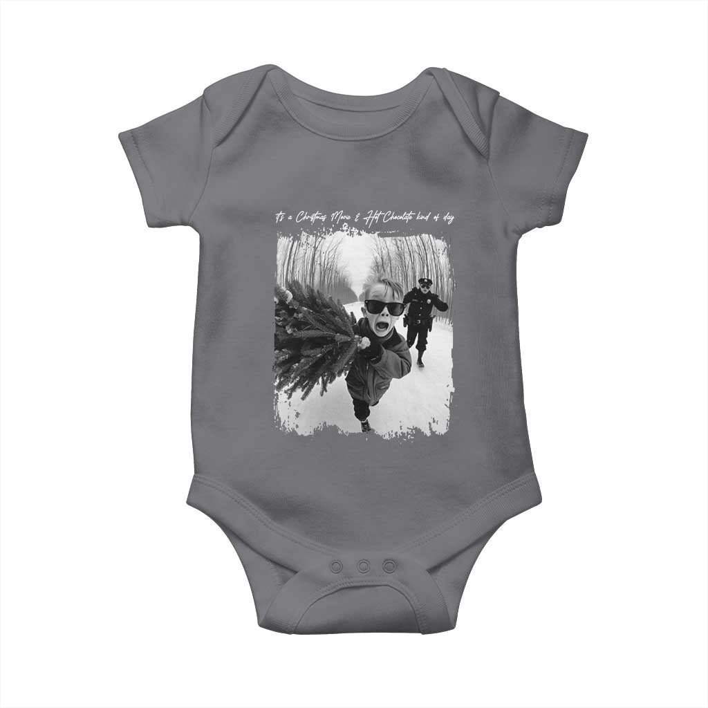 Funny Christmas Movie Baby Onesie Funny Kevin Home Xmas Meme Alone TS10 Charcoal Print Your Wear