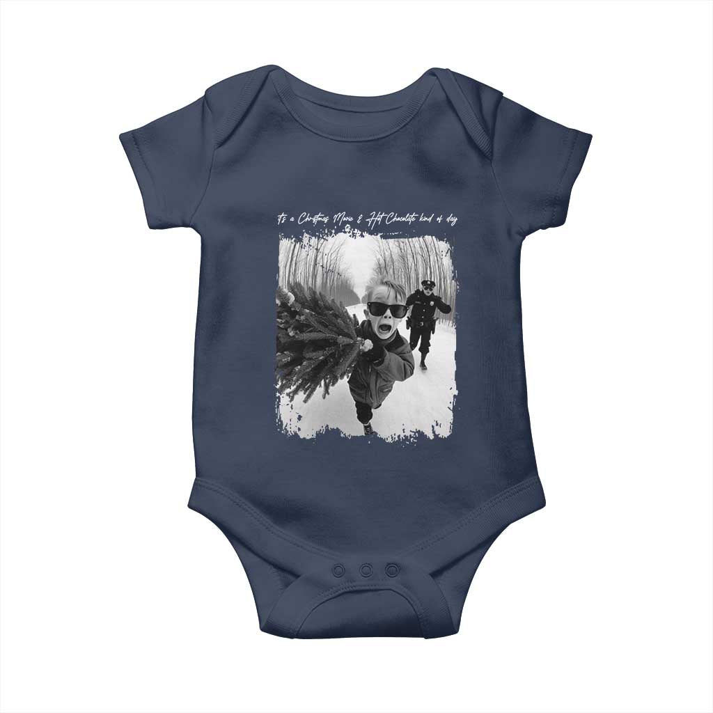 Funny Christmas Movie Baby Onesie Funny Kevin Home Xmas Meme Alone TS10 Navy Print Your Wear