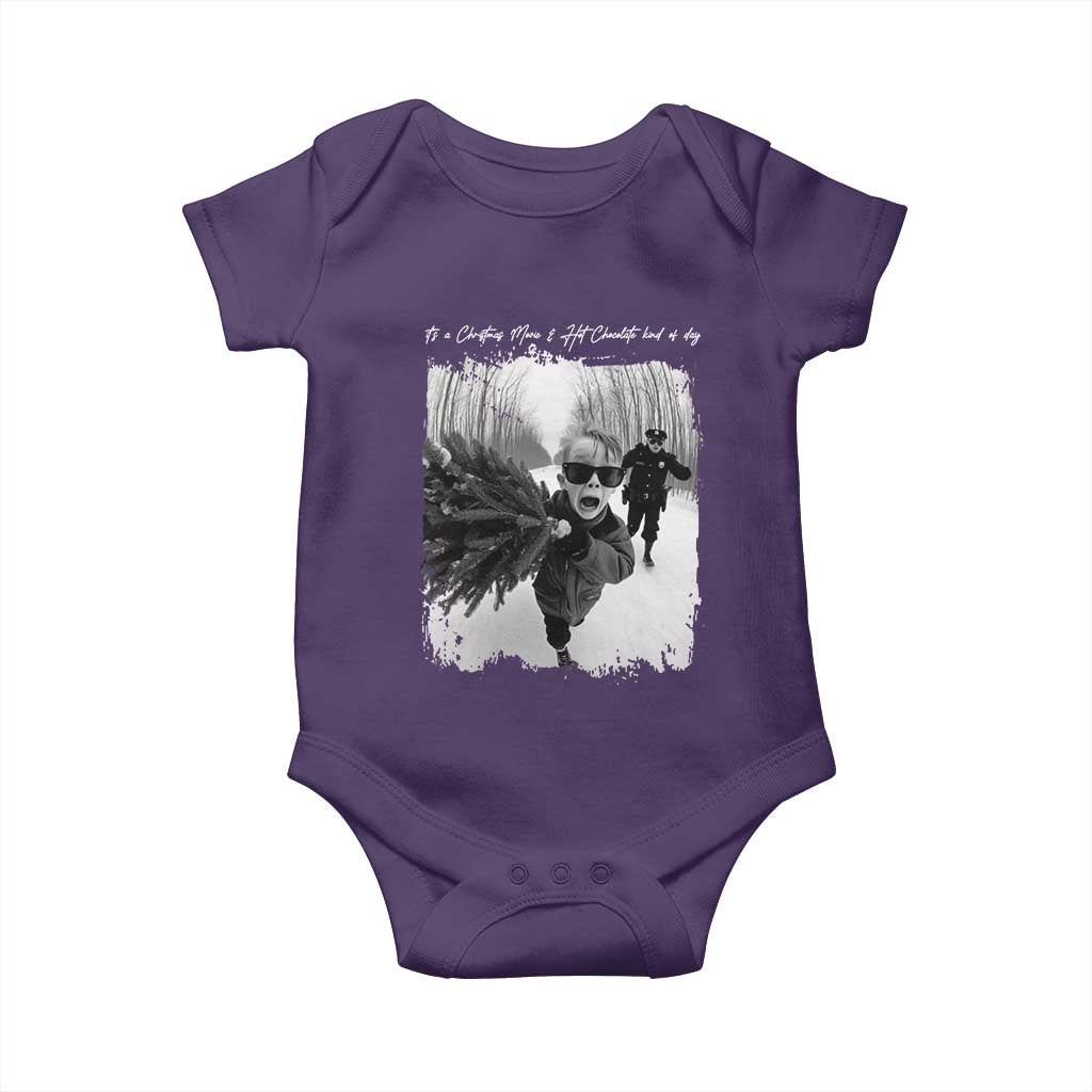 Funny Christmas Movie Baby Onesie Funny Kevin Home Xmas Meme Alone TS10 Purple Print Your Wear