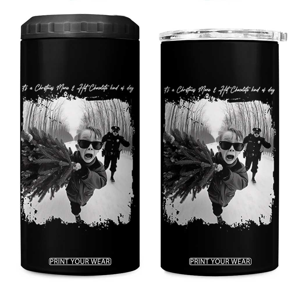 Funny Christmas Movie 4 in 1 Can Cooler Tumbler Funny Kevin Home Xmas Meme Alone TS10 One Size: 16 oz Black Print Your Wear