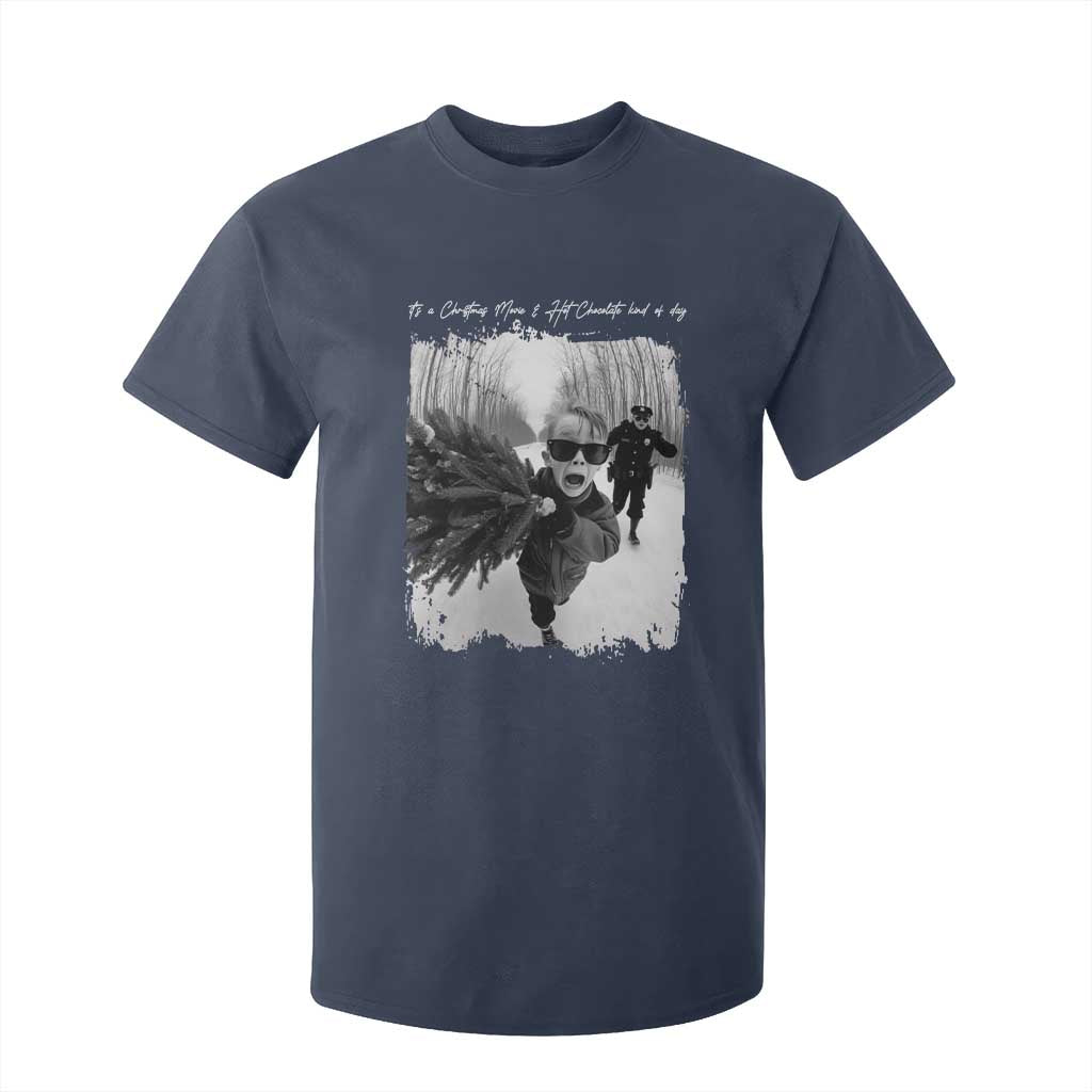 Funny Christmas Movie T Shirt For Kid Funny Kevin Home Xmas Meme Alone TS10 Navy Print Your Wear