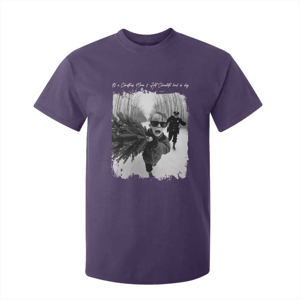 Funny Christmas Movie T Shirt For Kid Funny Kevin Home Xmas Meme Alone TS10 Purple Print Your Wear