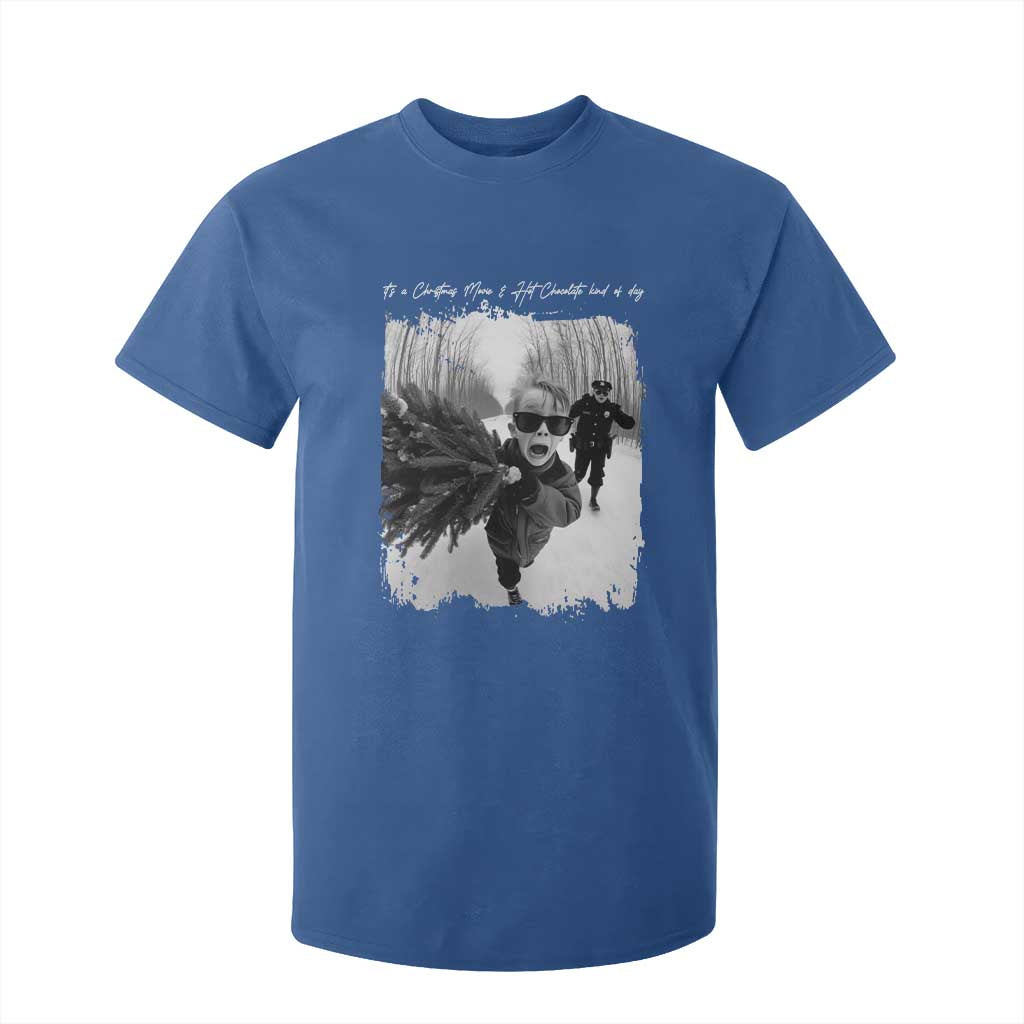 Funny Christmas Movie T Shirt For Kid Funny Kevin Home Xmas Meme Alone TS10 Royal Blue Print Your Wear