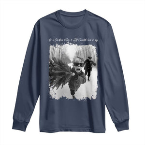 Funny Christmas Movie Long Sleeve Shirt Funny Kevin Home Xmas Meme Alone TS10 Navy Print Your Wear