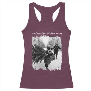 Funny Christmas Movie Racerback Tank Top Funny Kevin Home Xmas Meme Alone TS10 Maroon Print Your Wear