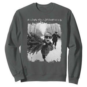 Funny Christmas Movie Sweatshirt Funny Kevin Home Xmas Meme Alone TS10 Dark Heather Print Your Wear