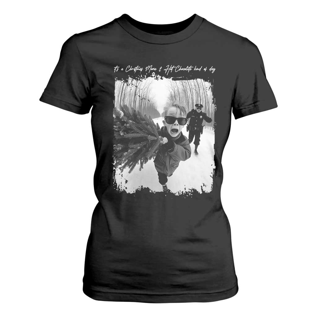 Funny Christmas Movie T Shirt For Women Funny Kevin Home Xmas Meme Alone TS10 Black Print Your Wear