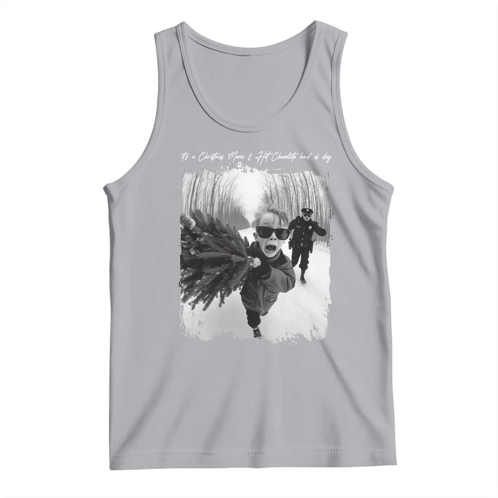 Funny Christmas Movie Tank Top Funny Kevin Home Xmas Meme Alone TS10 Athletic Heather Print Your Wear