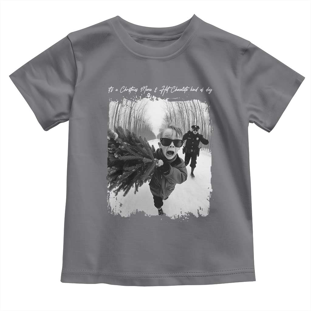 Funny Christmas Movie Toddler T Shirt Funny Kevin Home Xmas Meme Alone TS10 Charcoal Print Your Wear