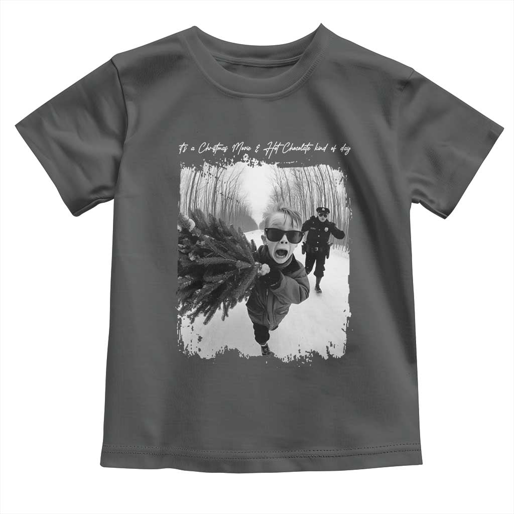 Funny Christmas Movie Toddler T Shirt Funny Kevin Home Xmas Meme Alone TS10 Dark Heather Print Your Wear