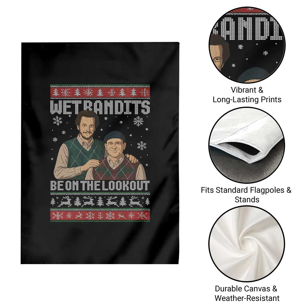 Ugly Christmas Movie Garden Flag Funny Wet Bandits Home Xmas Alone TS10 Print Your Wear