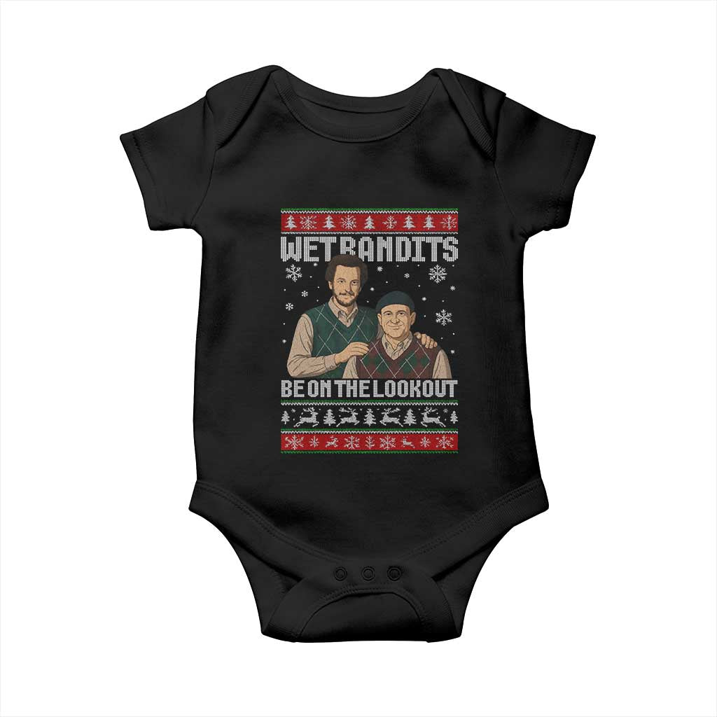 Ugly Christmas Movie Baby Onesie Funny Wet Bandits Home Xmas Alone TS10 Black Print Your Wear