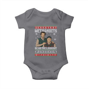 Ugly Christmas Movie Baby Onesie Funny Wet Bandits Home Xmas Alone TS10 Charcoal Print Your Wear