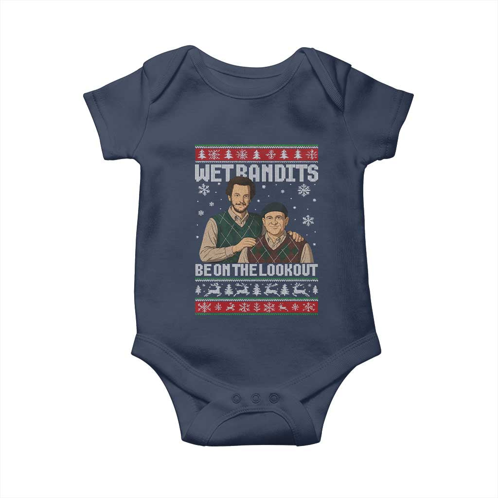 Ugly Christmas Movie Baby Onesie Funny Wet Bandits Home Xmas Alone TS10 Navy Print Your Wear