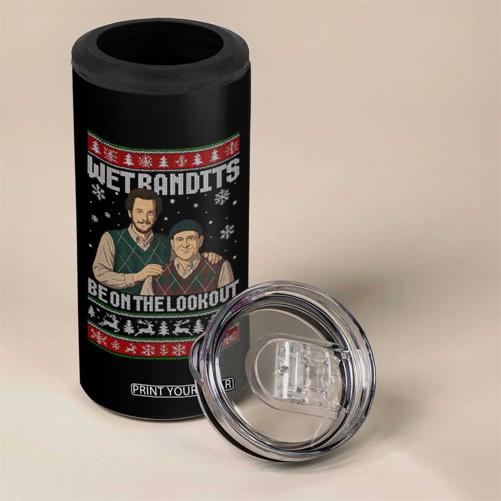 Ugly Christmas Movie 4 in 1 Can Cooler Tumbler Funny Wet Bandits Home Xmas Alone TS10 Print Your Wear