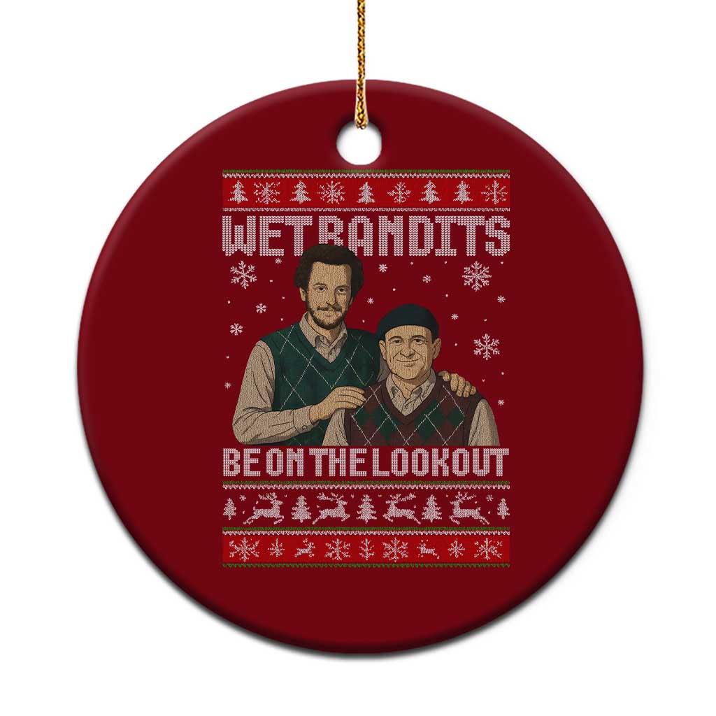 Ugly Christmas Movie Ceramic Ornament Funny Wet Bandits Home Xmas Alone TS10 1pc Red Print Your Wear