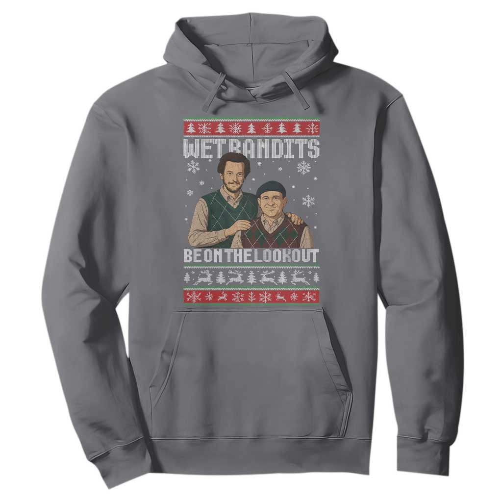 Ugly Christmas Movie Hoodie Funny Wet Bandits Home Xmas Alone - Print Your Wear