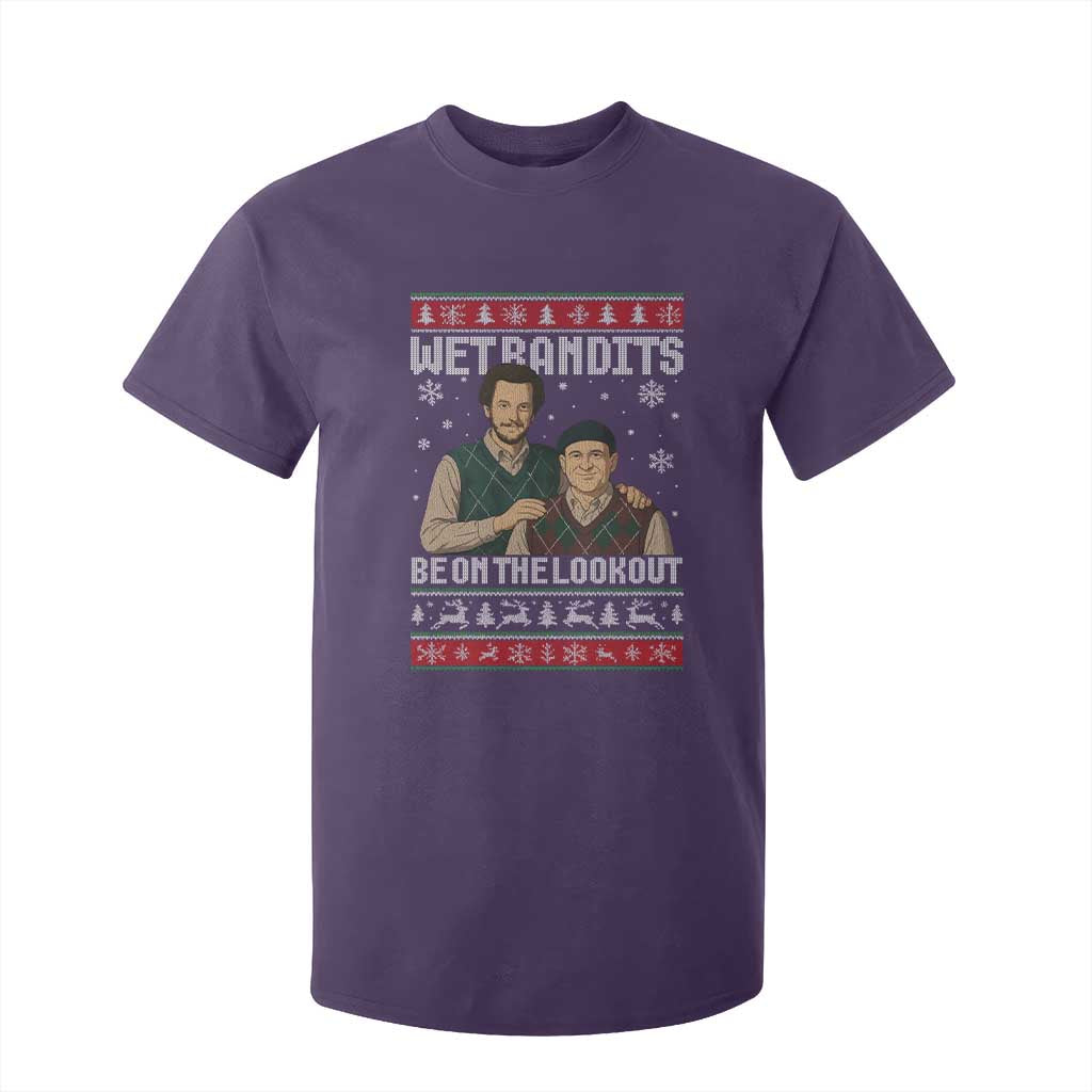 Ugly Christmas Movie T Shirt For Kid Funny Wet Bandits Home Xmas Alone TS10 Purple Print Your Wear
