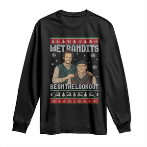 Ugly Christmas Movie Long Sleeve Shirt Funny Wet Bandits Home Xmas Alone TS10 Black Print Your Wear