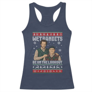 Ugly Christmas Movie Racerback Tank Top Funny Wet Bandits Home Xmas Alone TS10 Navy Print Your Wear