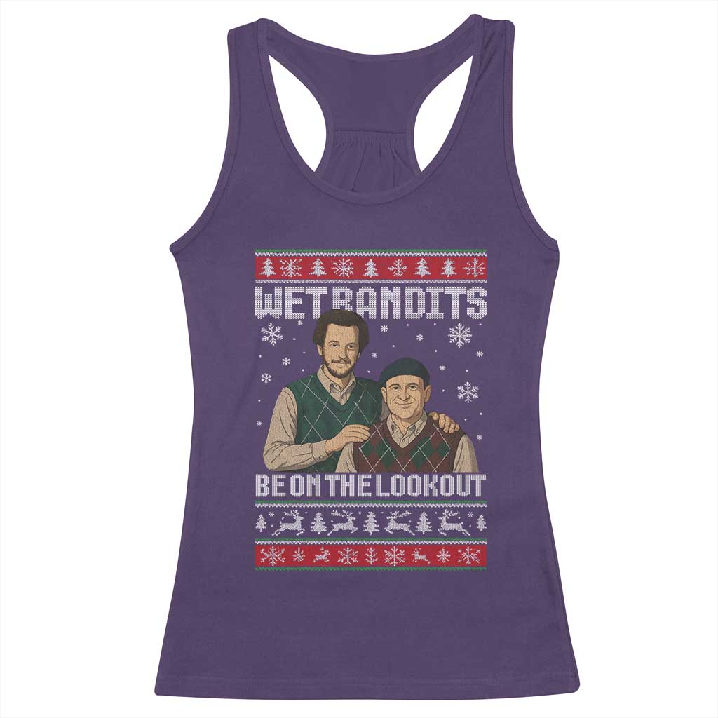 Ugly Christmas Movie Racerback Tank Top Funny Wet Bandits Home Xmas Alone TS10 Purple Print Your Wear