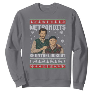 Ugly Christmas Movie Sweatshirt Funny Wet Bandits Home Xmas Alone TS10 Charcoal Print Your Wear