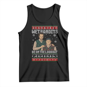 Ugly Christmas Movie Tank Top Funny Wet Bandits Home Xmas Alone TS10 Black Print Your Wear