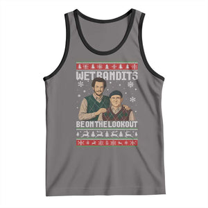 Ugly Christmas Movie Tank Top Funny Wet Bandits Home Xmas Alone TS10 Deep Heather Black Print Your Wear