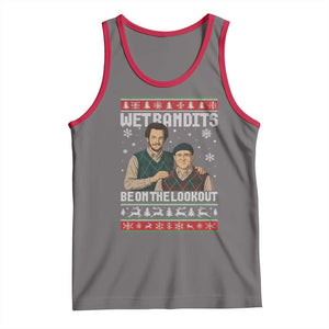 Ugly Christmas Movie Tank Top Funny Wet Bandits Home Xmas Alone TS10 Deep Heather Red Print Your Wear