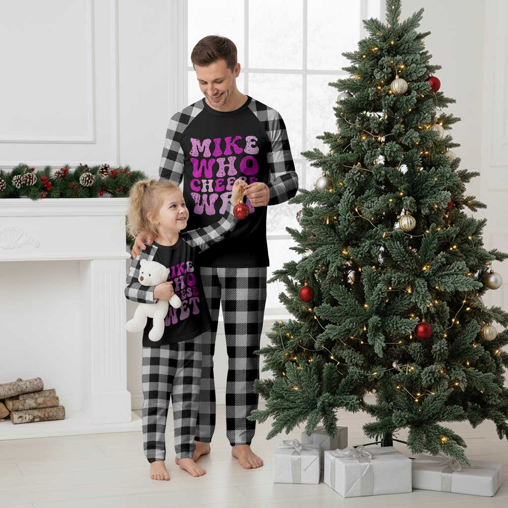 Mike Who Cheese Wet Plaid Pajama Set Funny Embarrassing Inappropriate Raunchy TS10 White Plaid Print Your Wear