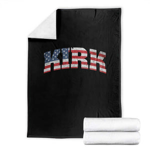 Kirk Throw Blanket American Flag Charlie Kirk Last Name Surname Team TS10 Black Print Your Wear