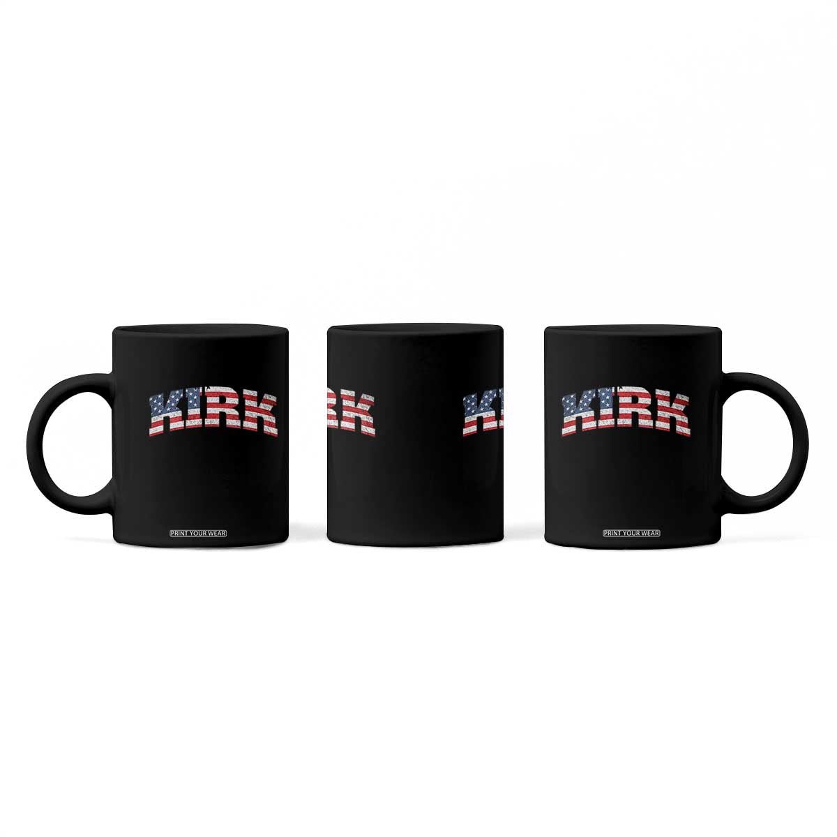 Kirk Coffee Mug American Flag Charlie Kirk Last Name Surname Team TS10 Print Your Wear