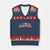Kirk V-Neck Knit Sweater Vest American Flag Charlie Kirk Last Name Surname Team TS10 Navy Red Print Your Wear