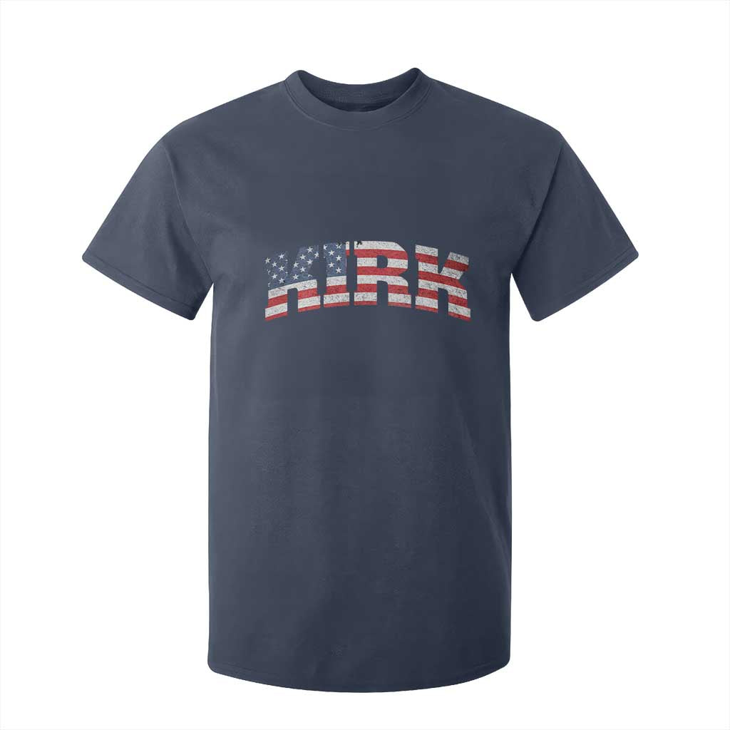 Kirk T Shirt For Kid American Flag Charlie Kirk Last Name Surname Team TS10 Navy Print Your Wear