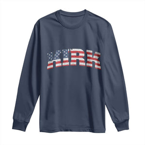 Kirk Long Sleeve Shirt American Flag Charlie Kirk Last Name Surname Team TS10 Navy Print Your Wear