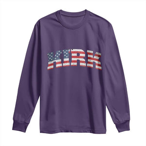 Kirk Long Sleeve Shirt American Flag Charlie Kirk Last Name Surname Team TS10 Purple Print Your Wear