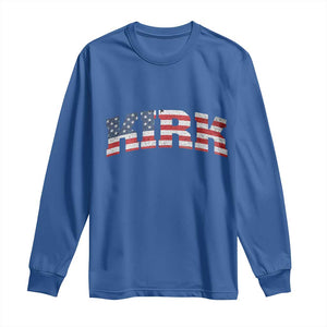 Kirk Long Sleeve Shirt American Flag Charlie Kirk Last Name Surname Team TS10 Royal Blue Print Your Wear