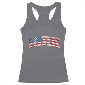 Kirk Racerback Tank Top American Flag Charlie Kirk Last Name Surname Team TS10 Charcoal Print Your Wear
