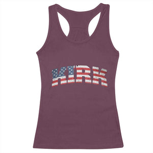 Kirk Racerback Tank Top American Flag Charlie Kirk Last Name Surname Team TS10 Maroon Print Your Wear
