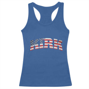 Kirk Racerback Tank Top American Flag Charlie Kirk Last Name Surname Team TS10 Royal Blue Print Your Wear