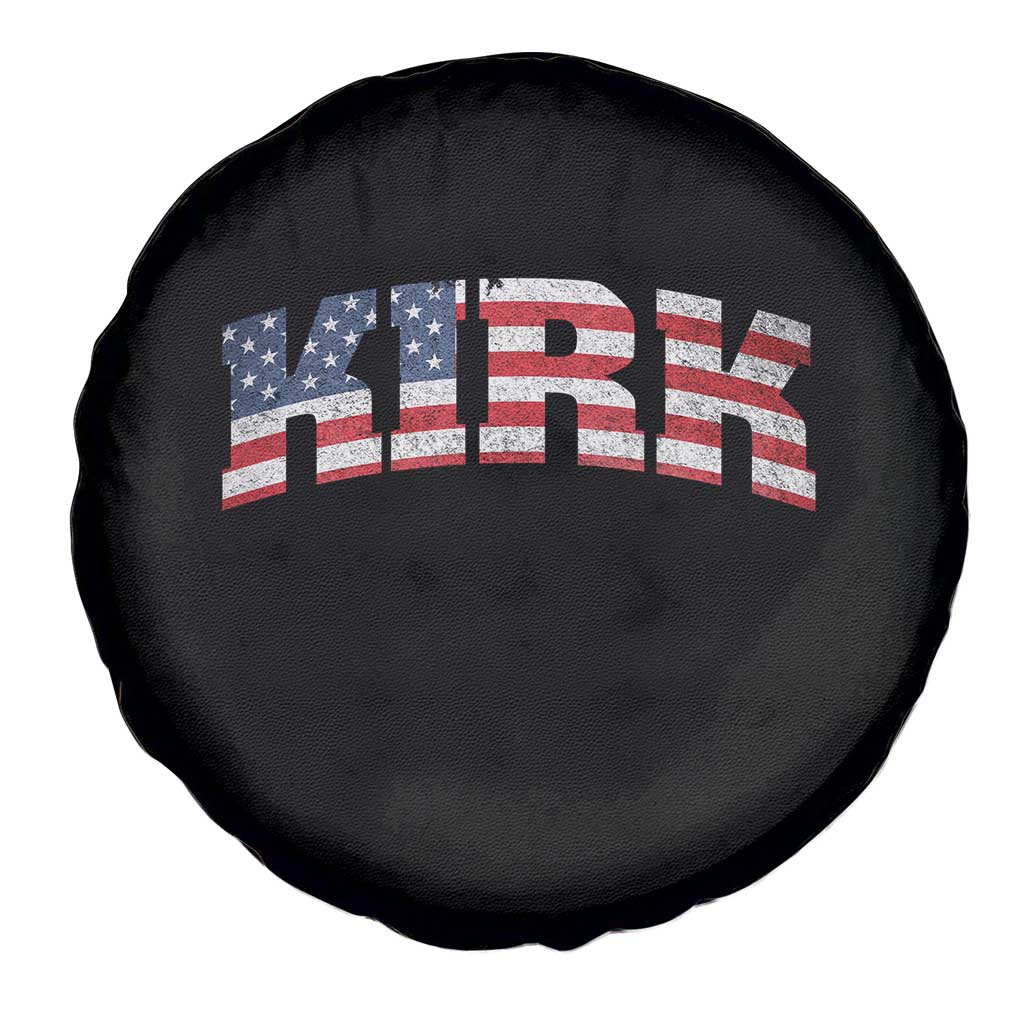 Kirk Spare Tire Cover American Flag Charlie Kirk Last Name Surname Team TS10 Print Your Wear