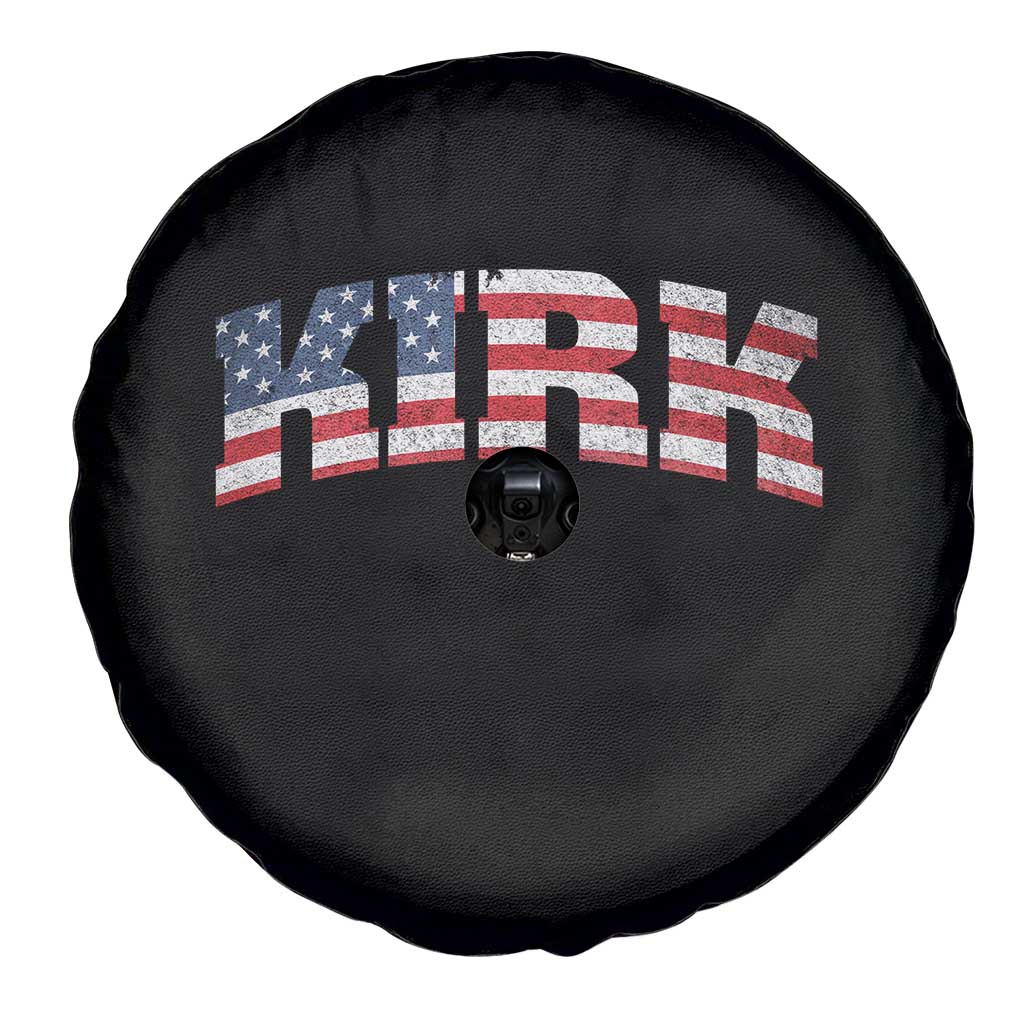 Kirk Spare Tire Cover American Flag Charlie Kirk Last Name Surname Team TS10 Print Your Wear