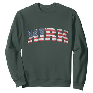 Kirk Sweatshirt American Flag Charlie Kirk Last Name Surname Team TS10 Dark Forest Green Print Your Wear