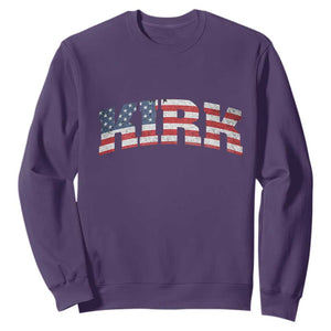 Kirk Sweatshirt American Flag Charlie Kirk Last Name Surname Team TS10 Purple Print Your Wear