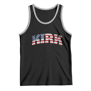 Kirk Tank Top American Flag Charlie Kirk Last Name Surname Team TS10 Black Athletic Heather Print Your Wear
