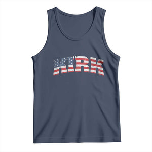 Kirk Tank Top American Flag Charlie Kirk Last Name Surname Team TS10 Navy Print Your Wear